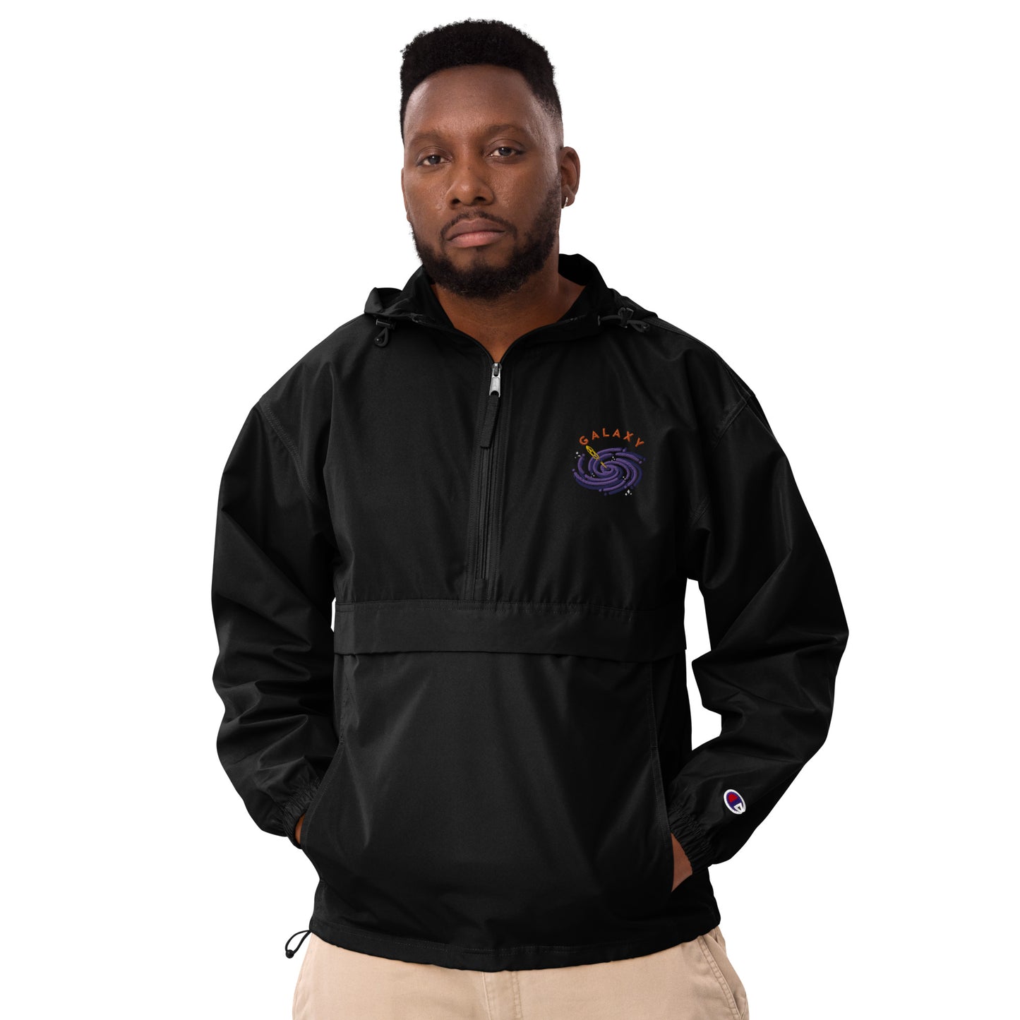 Galaxy Embroidered Champion Packable Jacket